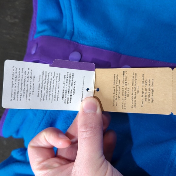 Patagonia Fleece Micro D Snap-T Pullover CORPORATE LOGO Women's Size Large - Picture 5 of 8